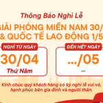 Thông báo nghỉ lễ Giỗ Tổ Hùng Vương, Giải Phóng Miền Nam, Quốc Tế Lao Động (8)