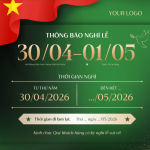 Thông báo nghỉ lễ Giỗ Tổ Hùng Vương, Giải Phóng Miền Nam, Quốc Tế Lao Động (10)