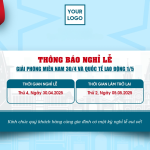Thông báo nghỉ lễ Giỗ Tổ Hùng Vương, Giải Phóng Miền Nam, Quốc Tế Lao Động (13)