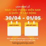 Thông báo nghỉ lễ Giỗ Tổ Hùng Vương, Giải Phóng Miền Nam, Quốc Tế Lao Động (3)