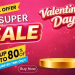 Banner khuyến mãi Valentine lãng mạn