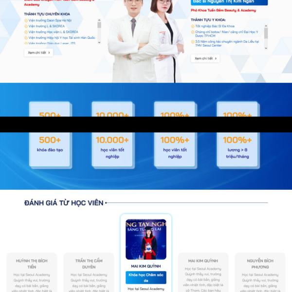 Theme WordPress trung tâm đào tạo nghề spa