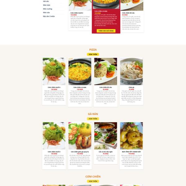 Theme WordPress nhà hàng ẩm thực