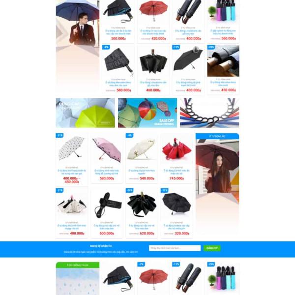 Theme WordPress bán áo mưa