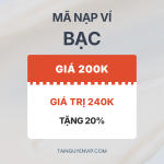 Mã Nạp Ví Bạc 240K – Giá 200K