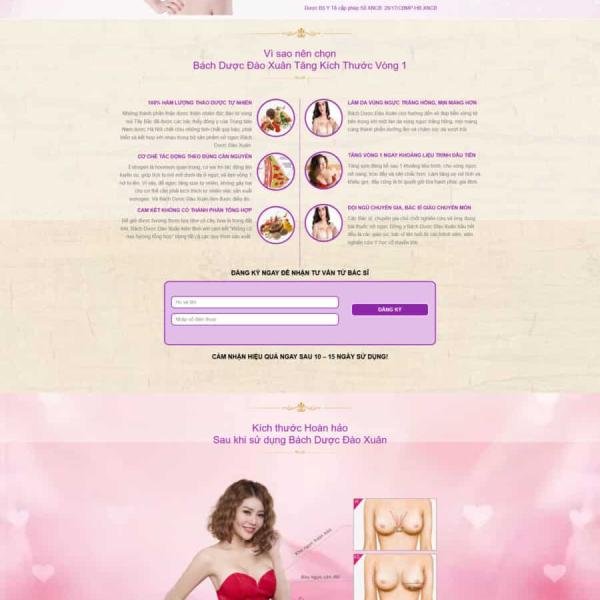 Theme WordPress thực phẩm chức năng nâng ngực
