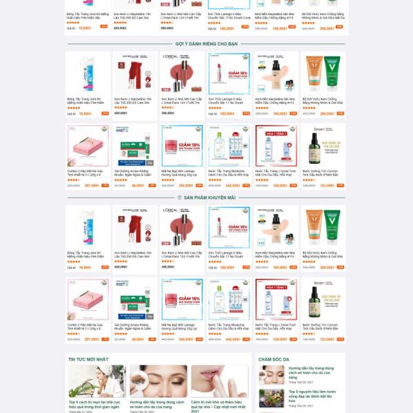 Theme WordPress bách hóa, mỹ phẩm 3