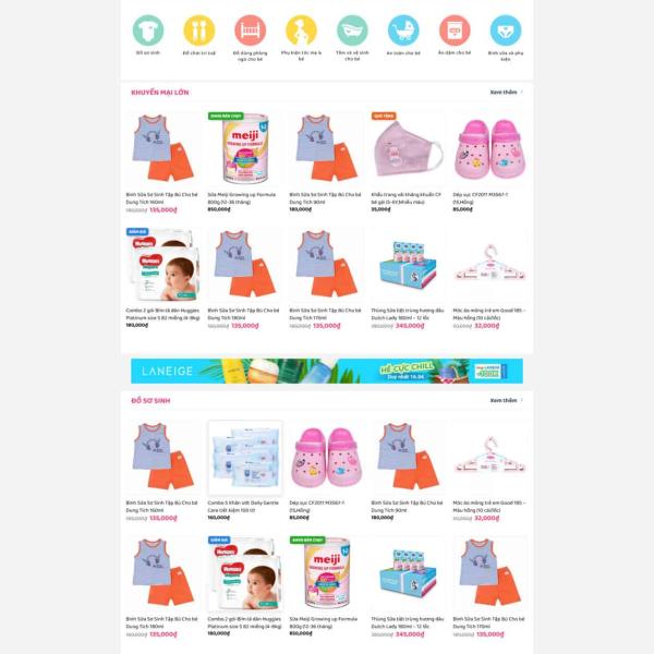 Theme WordPress mẹ và bé
