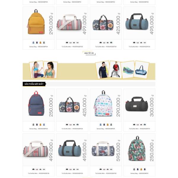 Theme WordPress bán balo 1