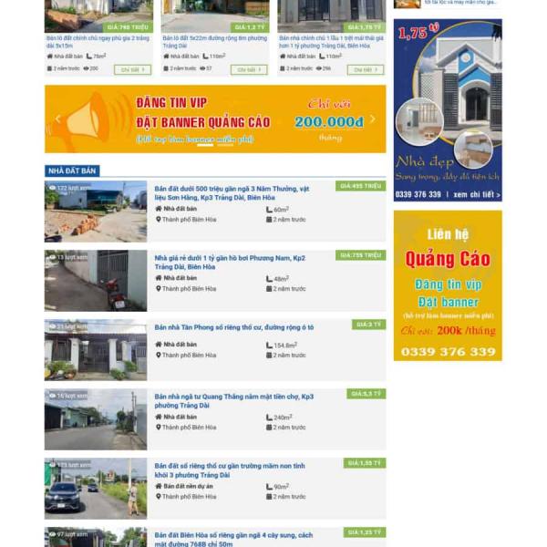 Theme WordPress bán đất BĐS chính chủ