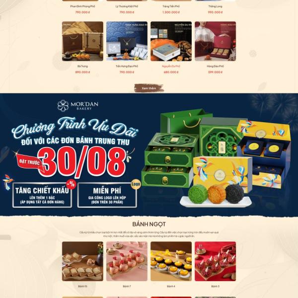 Theme WordPress bán bánh trung thu 1