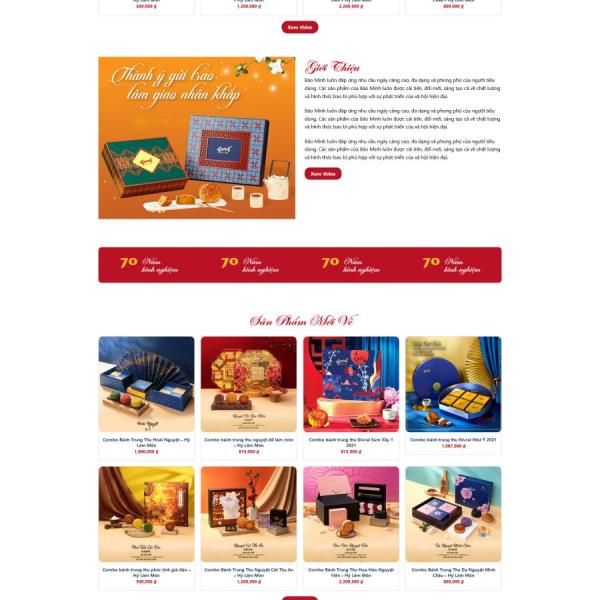 Theme WordPress bán bánh trung thu 2