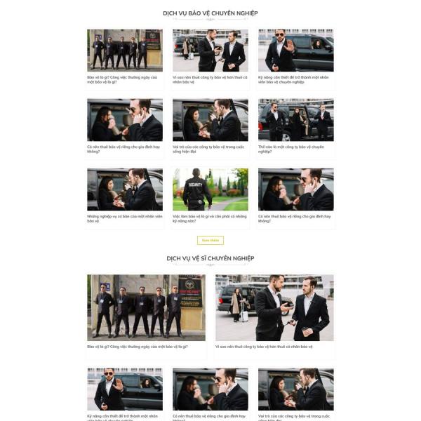 Theme WordPress dịch vụ bảo vệ 1