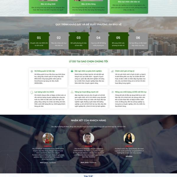 Theme WordPress dịch vụ bảo vệ 2