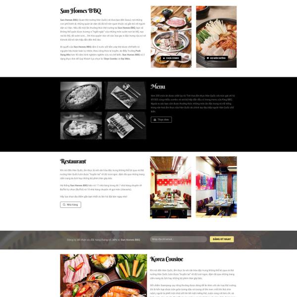 Theme WordPress quán bbq nướng