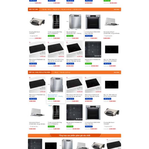 Theme WordPress bán bếp từ 3