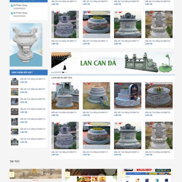 Theme WordPress xưởng làm bia đá lăng mộ