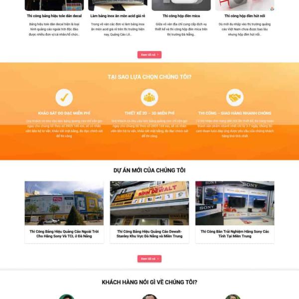 Theme WordPress làm biển quảng cáo
