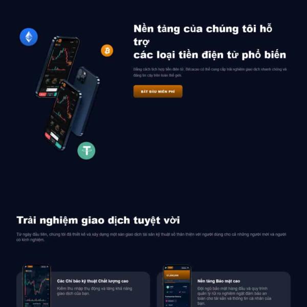 Theme WordPress sàn giao dịch tiền ảo