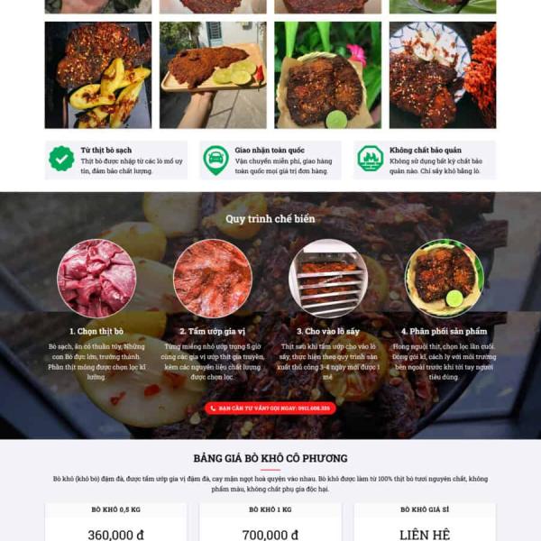 Theme WordPress bán bò kho