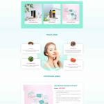 Theme WordPress lading pape giới thiệu bộ mỹ phẩm