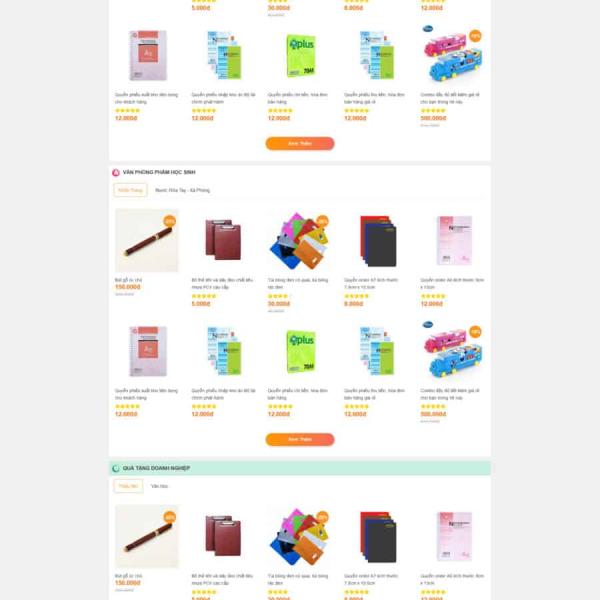 Theme WordPress bán văn phòng phẩm
