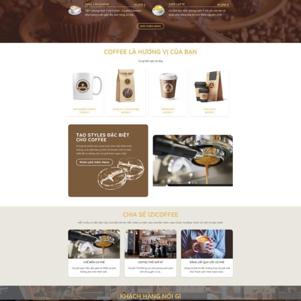 Theme WordPress bán cafe