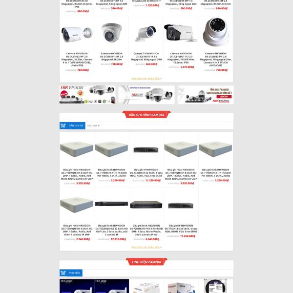 Theme WordPress shop camera