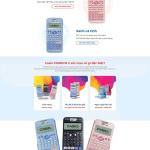Theme WordPress lading pape giới thiếu máy tính casio