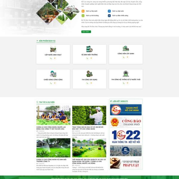 Theme WordPress công ty cây xanh đô thị