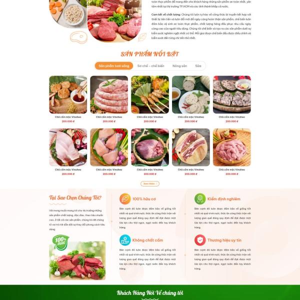 Theme WordPress shop bán đặc sản chả nem