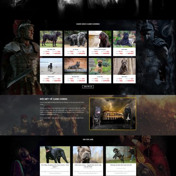 Theme WordPress bán chó săn