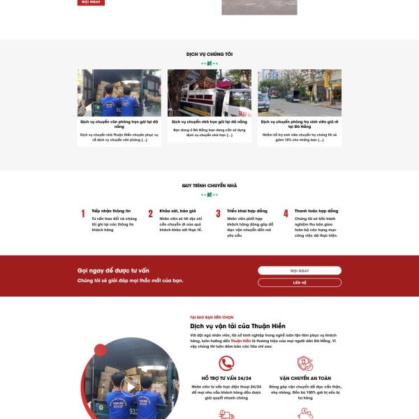 Theme WordPress dịch vụ chuyển nhà trọn gói