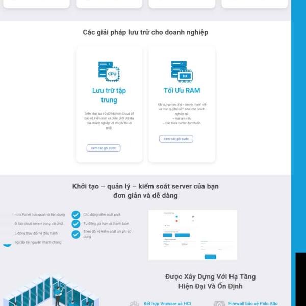 Theme WordPress bán hosting, máy chủ vps