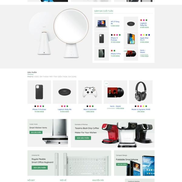 Theme WordPress bán điện máy, công nghệ 4