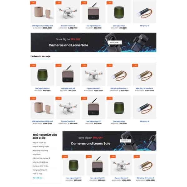 Theme WordPress shop công nghệ, máy tính, điện máy