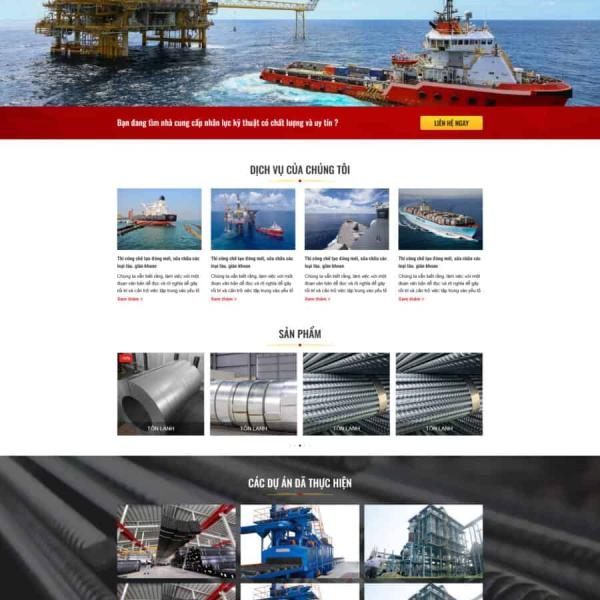 Theme WordPress công ty cơ khí chế tạo