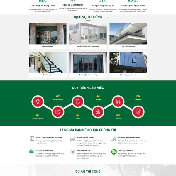 Theme WordPress cửa nhôm kính
