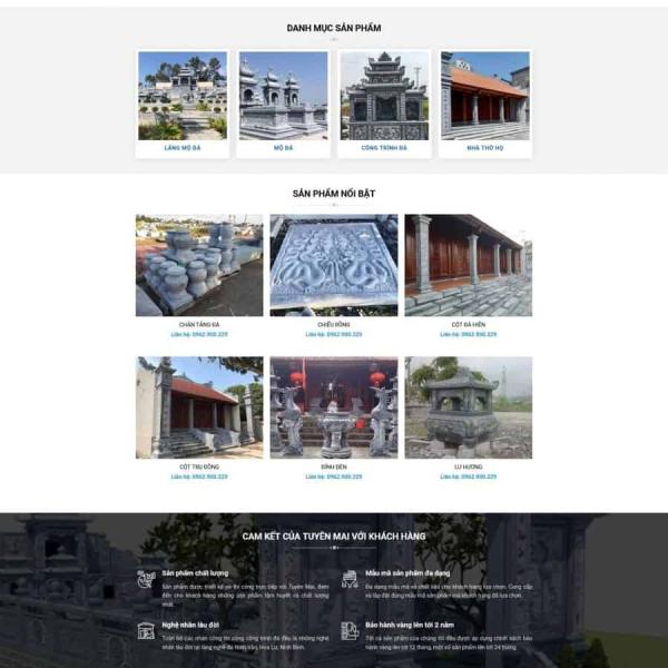 Theme WordPress xưởng đá mỹ nghệ