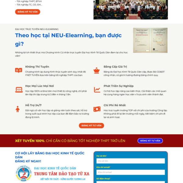 Theme WordPress trường đào tạo