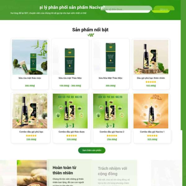 Theme WordPress bán dầu gội đầu