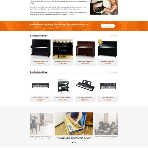 Theme WordPress shop bán đàn