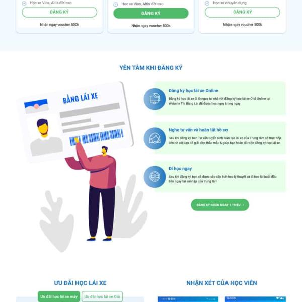 Theme WordPress dạy lái xe 2