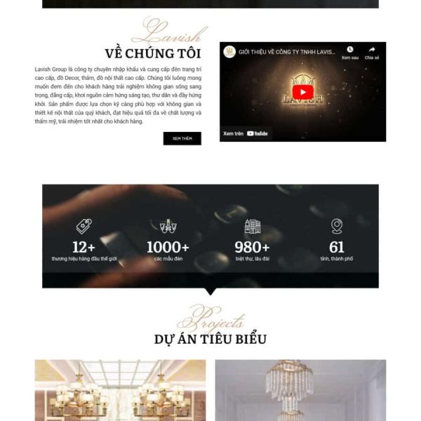 Theme WordPress shop bán đèn chùm