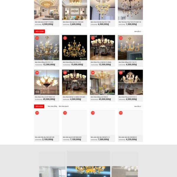 Theme WordPress bán đèn chùm đẹp
