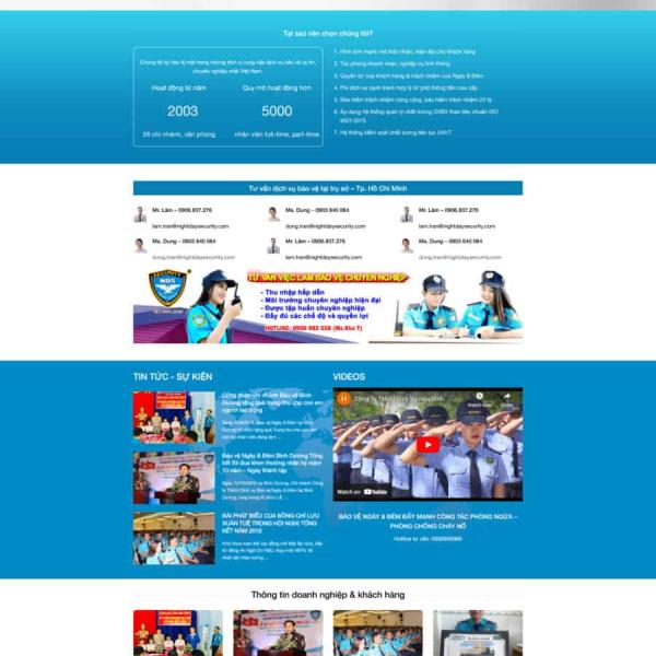 Theme WordPress dịch vụ bảo vệ