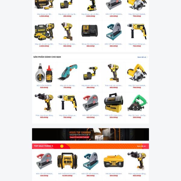 Theme WordPress bán đồ điện cơ