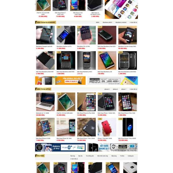 Theme WordPress bán điện thoại