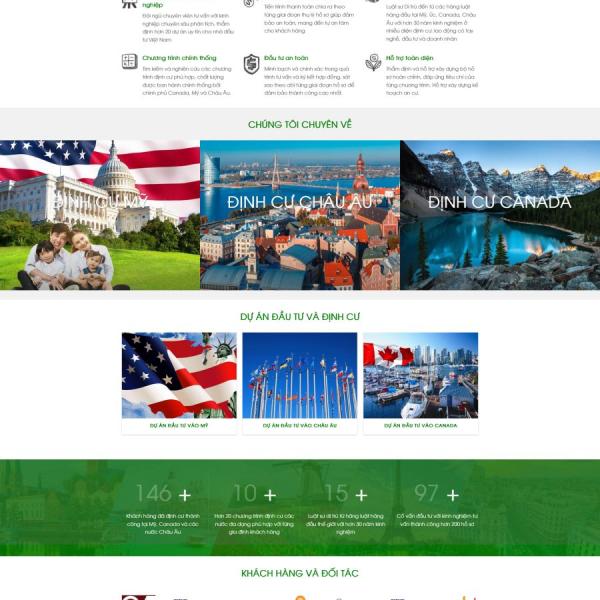 Theme WordPress dịch vụ định cư du học