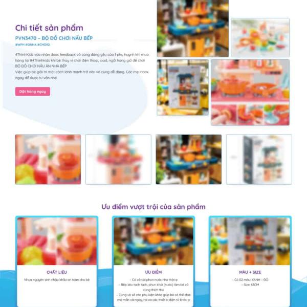 Theme WordPress lading pape đồ chơi trẻ em